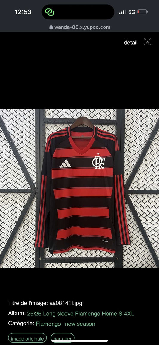 Maillot flamengo manche longue
