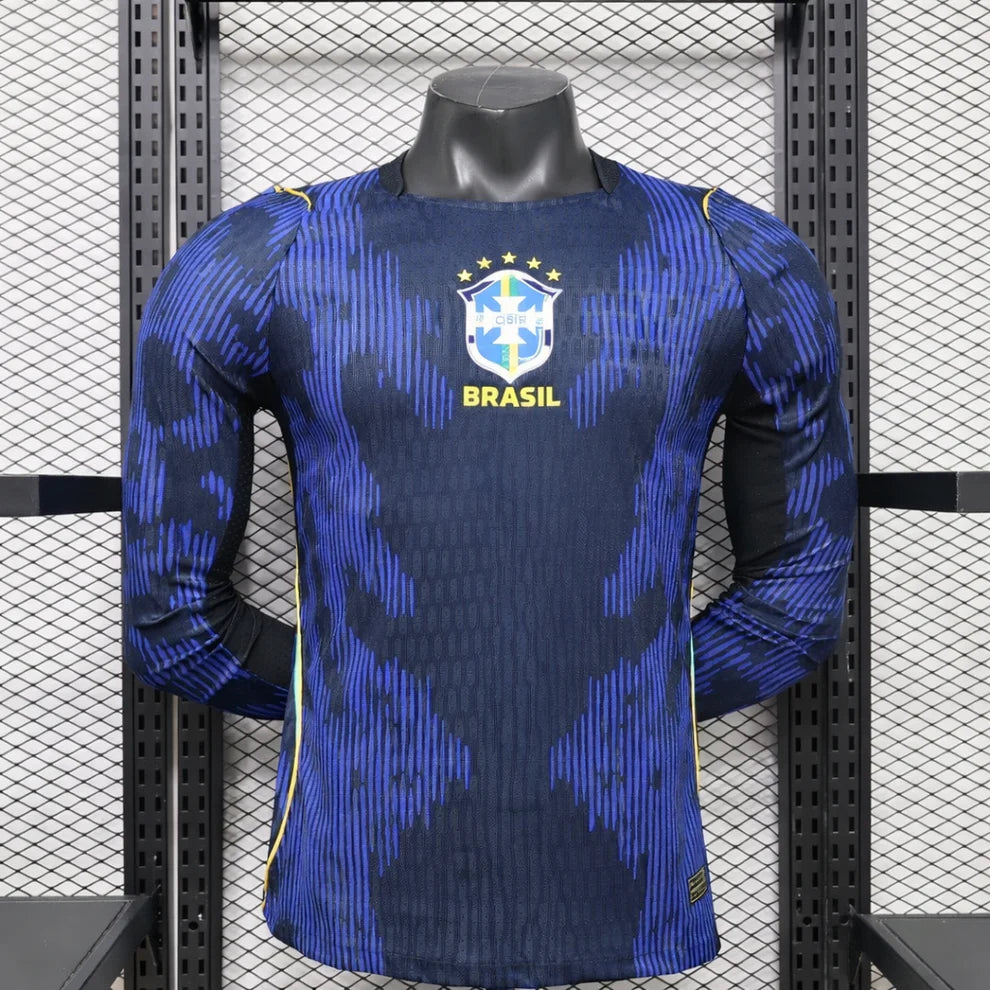 Maillot Brésil Extérieur Coupe du Monde 2026 Manches Longues version player